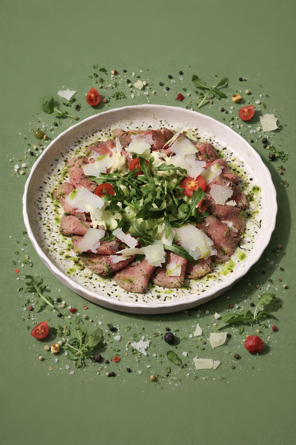 Vitello Tonnato roast beef at La Familia restaurant Tenerife