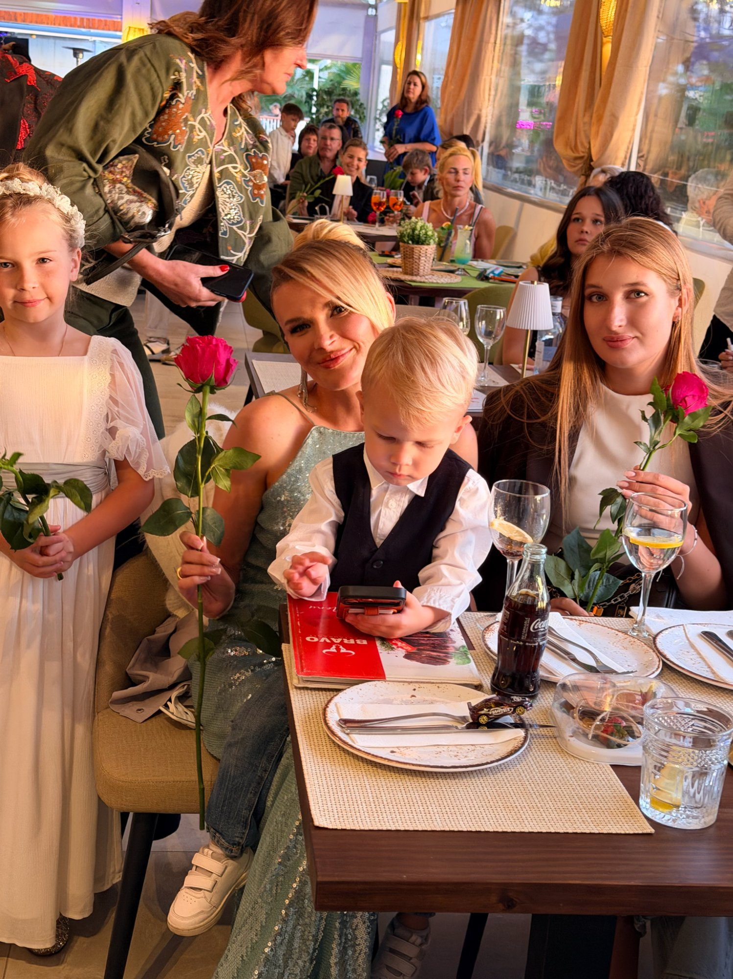 Guests enjoying dinner at La Familia restaurant Tenerife